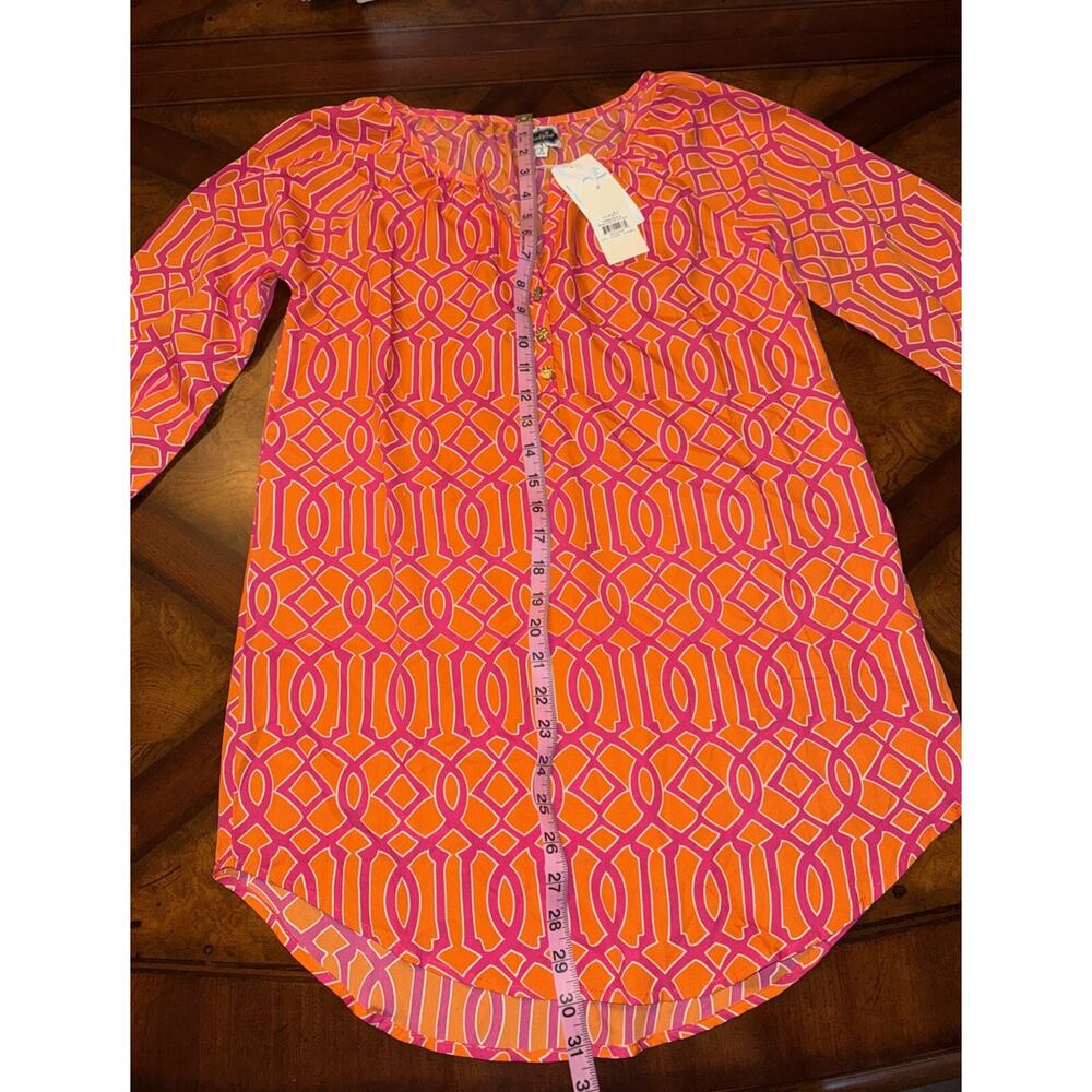 Mud Pie Ladies Dress Pink And Orange Small 4/6 NWT - Picture 2 of 7